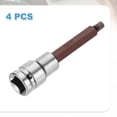thumbnail image 3 of Uxcell 4Pcs Hex Bit Socket 1/2" Drive H6 S2 Acero Hexagonal Cabeza Larga Destornillador Brocas CR-V Adaptador de Socket para Hogar Auto Eje Tuercas y Pernos Reparación, 3 of 7