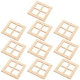 thumbnail image 2 of MasteelfCA 10Pcs Miniature Wooden Window Frame Doll House Mini 4-Pane Window Props, 2 of 8