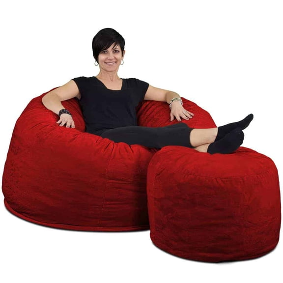 Ultimate Sack 4000 (4 ft.) Bean Bag Chair with Footstool (Bundle)