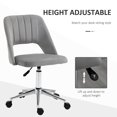 thumbnail image 4 of Vinsetto Armless Office Chair Swivel Computer Desk Chair, Grey, 4 of 10