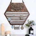 thumbnail image 3 of Dserhfy Wooden Hanging Earring Holder Wall Decor Jewelry Organizer Vintage Earring Display Organizer for Women And Girls Earrings Necklaces, 3 of 7