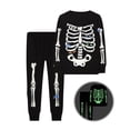 thumbnail image 3 of RUTAYY Boys Outfit Set Skeleton Spider Print Long Sleeve Top Pants 2 Piece Halloween Party Wear Black, 3 of 6