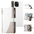thumbnail image 4 of Funda cartera GANGXUN para iPhone 15 Plus , cuero PU con tarjetero, cremallera, correa de mano, soporte y protección 813°, 4 of 6