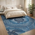 thumbnail image 3 of ODIKA 8'x10' Washable Area Rug Non-Shedding, Easy Care, Animals Nautical Creature Interlocking Wave Ring Motif Balanced for King Size Bedroom Under Bed, Master Suite, 3 of 7