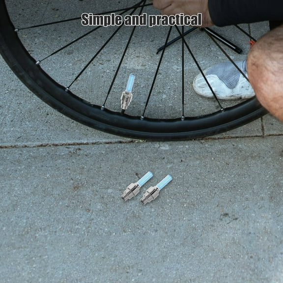 NICEXMAS Bike Valve Lights Bike LED Wheel Lights Blue 6 Pcs Plastic