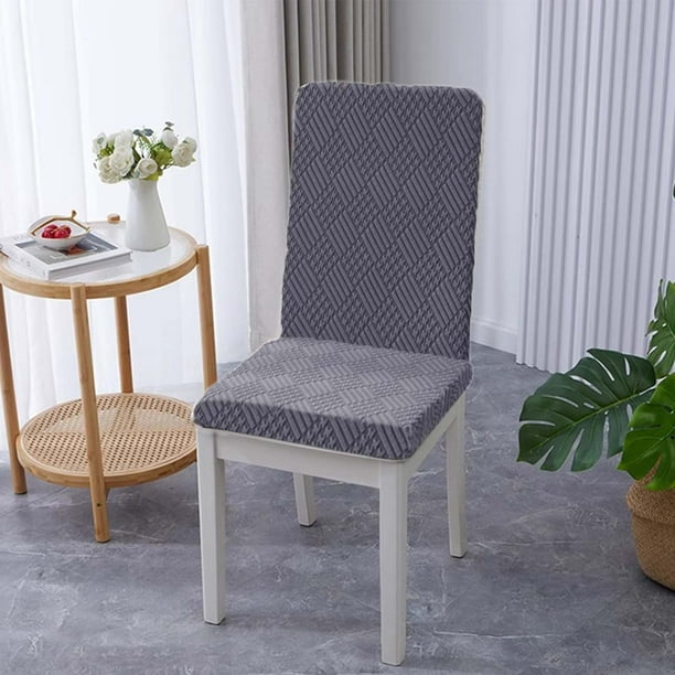 Fiudx Fundas para Sillas de Comedor de Licra Elástica, Lavables y Protectoras, Elegante Diseño de Faldón, para Uso Moderno En Casa o En La Oficina, Fácil Instalación, Material Duradero.