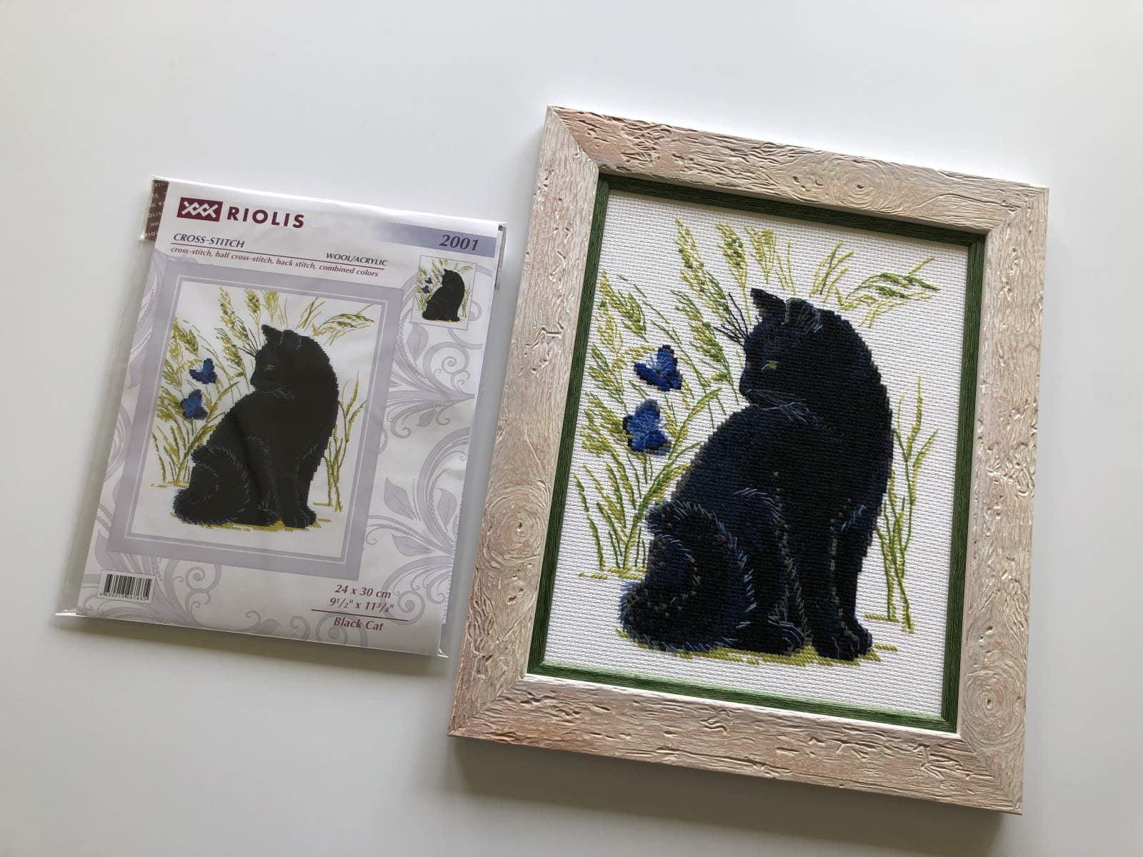 RIOLIS Counted Cross Stitch Kit 9.5"X11.75"-Black Cat (10 Count)