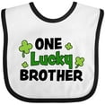 thumbnail image 3 of Inktastic One Lucky Brother with Shamrocks Boys Baby Bib, 3 of 4