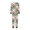 thumbnail image 5 of Yuaguia Family Matching Christmas Pajamas, Red Green White Plaid Long Sleeve Top and Plaid Lounge Pants Sleepwear Set, Festive Holiday Loungewear, Women M, 5 of 6