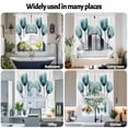 thumbnail image 6 of Spring Teal Swag Curtain Valance for Windows, Flowers X-ray Image of Tulips Floral Window Treatments Short Swag Topper for Kitchen Windows Bathroom Bedroom, 36"x63", 6 of 8