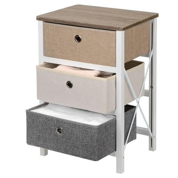 Drawer Dresser Organizer Storage Tower MDF Night Stands Wood Chest of Drawers for Bedroom Hallway Entryway