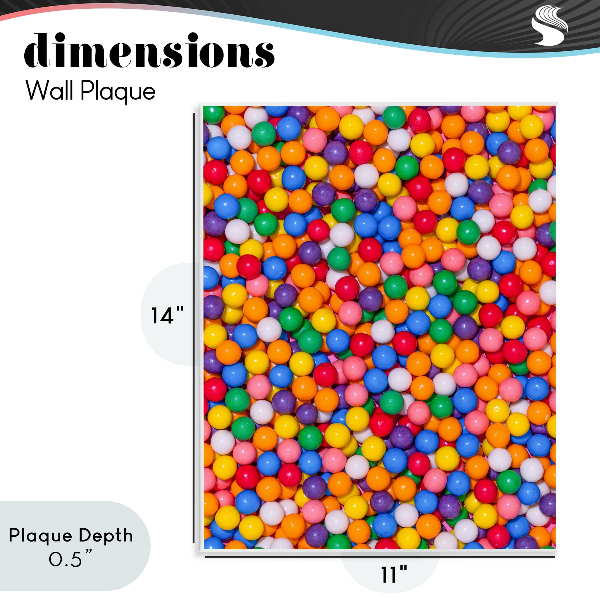 Stupell Industries Colorful Gumballs Close Up Wall Plaque Art, design by LISH Creative
