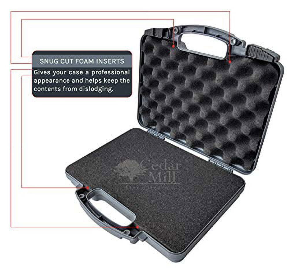 Premium Pick & Pluck Hard Pistol Case - 12 x 8 | Urban GRAY