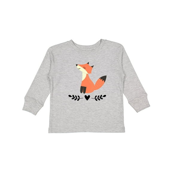 Inktastic Fox for Girls Woodland Animal Girls Long Sleeve Toddler T-Shirt