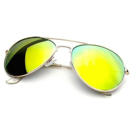 Emblem Eyewear - Emblem Eyewear - Aviator Sunglasses Vintage Mirror Lens New Men Women Fashion Frame Retro Pilot - Walmart.com