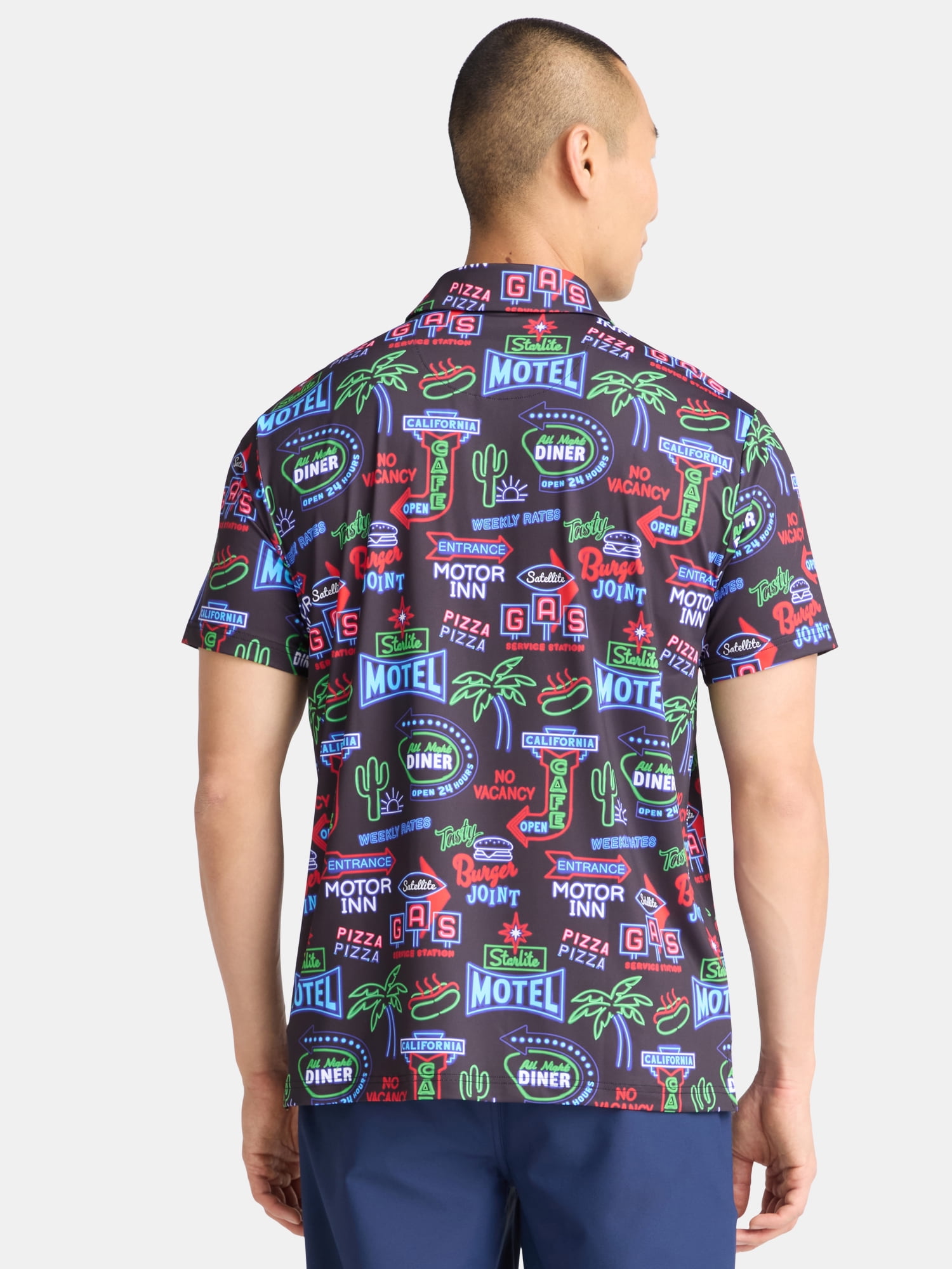 Birdie Bound Novelty Print Polo Golf Shirt; Men's & Big Men's Sizes S-5XL