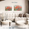 thumbnail image 4 of Elephant Stock Vivid Poppy Collage Wall Art - Horizontal Canvas Wall Art - Living Room Wall Decor - Abstract Canvas - Green And Orange Decor By Tara Funk Grim - 36" x 24", 4 of 8