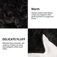 thumbnail image 2 of SMIXLN Sherpa Blanket, Reversible Fleece & Sherpa Throw Blanket, Soft Plush Warm Queen Size Blanket for Couch, Bed & Fall Winter, Black, 80" x 90", 2 of 7