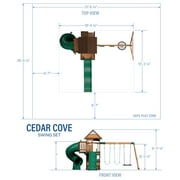 Backyard Discovery Cedar Cove Cedar Wood Swing Set, Slides, Clubhouse, Rock Wall, Grill