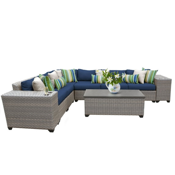Catalina 9 Piece Outdoor Wicker Patio Furniture Set 09b