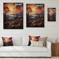 thumbnail image 4 of Designart "Village at Sunset A Van Gogh-Inspired Artwork II" Vangogh Print on Natural Pine Wood, 4 of 5