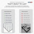 thumbnail image 5 of PowerSellerUSA Self-Stick Vinyl Modern Geometric Floor Tiles Ultra Durable 1.5mm Thick Tiles, 5-Pack/100 Square Ft., 12" x 12", Gray Chevron, 5 of 8