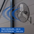 thumbnail image 4 of Narvik Ventilador de Pared Industrial, 24 pulgadas, Aspas de Aluminio, Amplia Oscilación, 235 Watts, Nuevo, 4 of 10