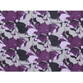 thumbnail image 2 of Zelouf Silky Knit Print  , Sewing, DIY, Crafts Fabric by the Yard, 960 Blk/purp, 7 Yard, 2 of 2