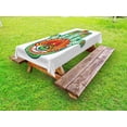 thumbnail image 1 of Hamsa Outdoor Tablecloth, Middle Eastern Culture Hamsa Hand of Fatima Figure with Defense of Evil Eye Theme, Decorative Washable Fabric Picnic Tablecloth, 58 X 104 Inches, Green Red, by Ambesonne, 1 of 2