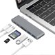 thumbnail image 1 of Usb C Hub Adapter For Macbook Pro/air 2020 2019 2018, 5/6 In 1,type-c docking station card reader, 1 of 1