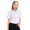 thumbnail image 4 of EFINNY Womens Button Down Shirts Short Sleeve Work Dress Shirts, Ladies V Neck Collared Business Casual Blouses, 4 of 8