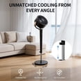 thumbnail image 2 of Akires Fan for Bedroom, 120°+120° Oscillating Standing Fan, Air Circulator Fan with Remote, Quiet, 4 Modes, 16 Speeds, 2 of 8