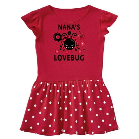 

Inktastic Valentine s Day Nana s Lovebug Gift Toddler Girl Dress
