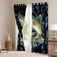 thumbnail image 3 of Feelyou Hunting Pike Fish Curtains Pack of 2 (42x84 Each), Retro Blue Camouflage Curtains Blackout, Rustic Farmhouse Cabin Bedroom Curtains, Window Curtains Decor, 3 of 6