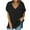 Black, variant on Fesfesfes Women Sweaters Solid Color Short Sleeve Pullove V-Neck Casual Sweater Tops Plus Size $10