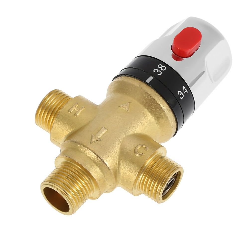 Yosoo Brass Thermostatic Mixing Valve Bathroom Faucet Temperature Mixer