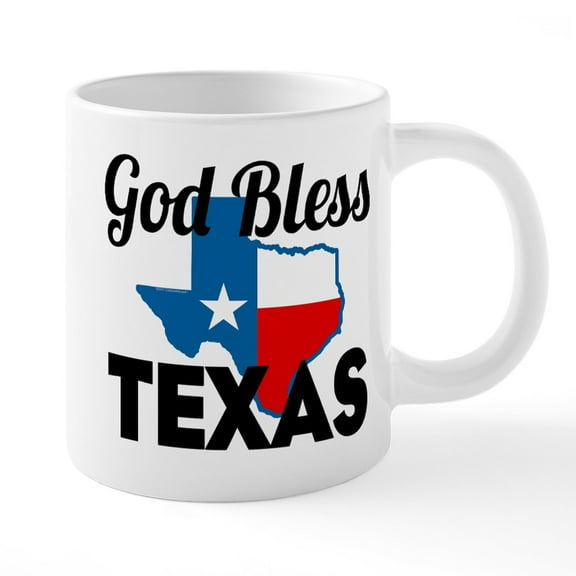 CafePress - God Bless Texas - 20 Oz White Ceramic Mega Mug