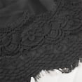thumbnail image 6 of ClodeEU Women's High Waisted Satin A Line Skirt with Lace Trim, Elegant Solid Color Midi Skirt Black,Womens Plus M, 6 of 9