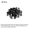 thumbnail image 3 of Anillos de bandas de goma de silicona 50 paquetes antideslizantes de 1/2" planos negros para libros, arte, cajas, envoltura de cordones, envolturas de bolsas, 3 of 5