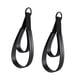 thumbnail image 3 of 2 correas de doble bucle para Pilates, para reformer, agarre cómodo, entrenamiento de cuero PU Anillos negros, 3 of 9