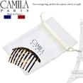thumbnail image 4 of Camila Paris CP3160 French Handmade Side Comb Rounded, White Tokyo, French Twist Hair Combs Decorative, Strong Hold Hair Clips for Women Bun Chignon Up-Do Styling Girls Hair Accessories Made in France, 4 of 40
