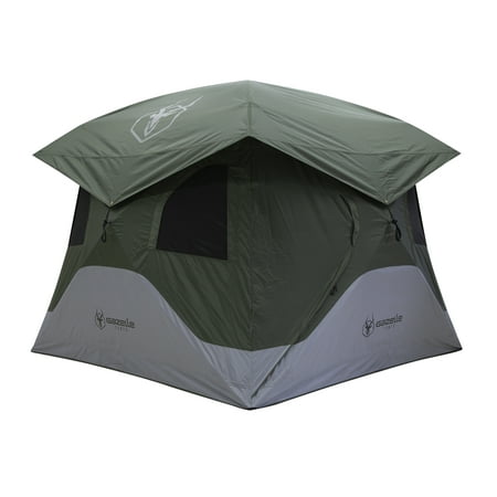 Gazelle T4 Extra Large 4 Person Family Instant Pop Up Camping Hub Tent, Green