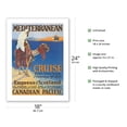 thumbnail image 2 of Mediterranean Cruise - Canadian Pacific Steamships - Vintage Ocean Liner Travel Poster by George E. McElroy c.1924 - Bamboo Fine Art 290gsm Paper Print (Unframed) 18x24in, 2 of 4