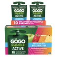 thumbnail image 3 of (2 pack) GoGo squeeZ Active Electrolyte No Sugar Added Strawberry Pineapple Orange Fruit Blend, 3.9 oz (10 Pack), 3 of 16