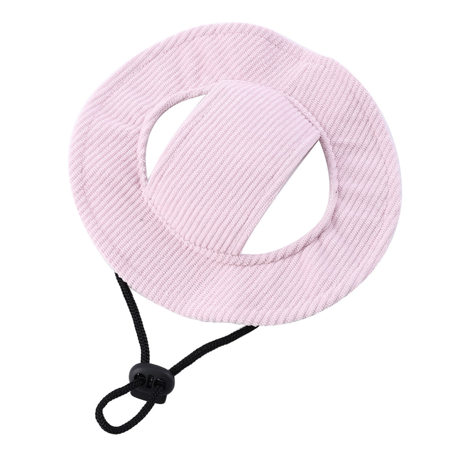 Dog Hats for Small Medium Dogs Pink Corduroy Breathable Adjustable Ear Cutout Pet Sun Hat for Outdoor Walks and Parties