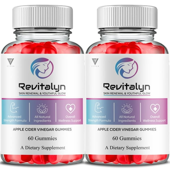 (2 Pack) Revitalyn Keto ACV Gummies, Revitalyn Maximum Strength Wellness Gummy Supplement (120 Gummies)