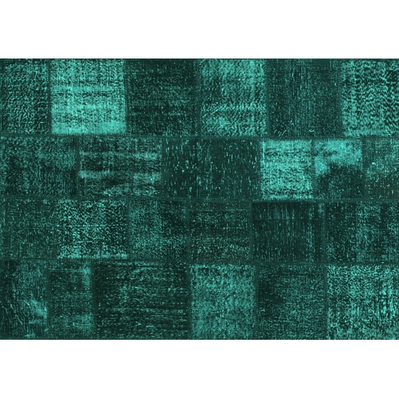 Ahgly Company Indoor Rectangle Persian Turquoise Blue Traditional Area Rugs, 2' x 5'
