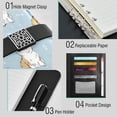 thumbnail image 4 of Leather Notebook with Pen Holder Writing Notepad Includes 100 Pages Lined Journal Cute Little Dog Pattern, 4 of 6