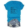 thumbnail image 1 of Camiseta holgada de manga corta con estampado de letras MA Mama Mom Bruh: estampado de letras moderno, cómoda y casual., 1 of 3