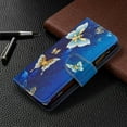 thumbnail image 4 of Dteck Case for Apple iPhone 12 mini 5.4-inch,Magnetic Patterned Leather Zipper Card Holder Wallet Flip Case Kickstand Shockproof with Hand Strap Cover ,Gold Butterfly, 4 of 5